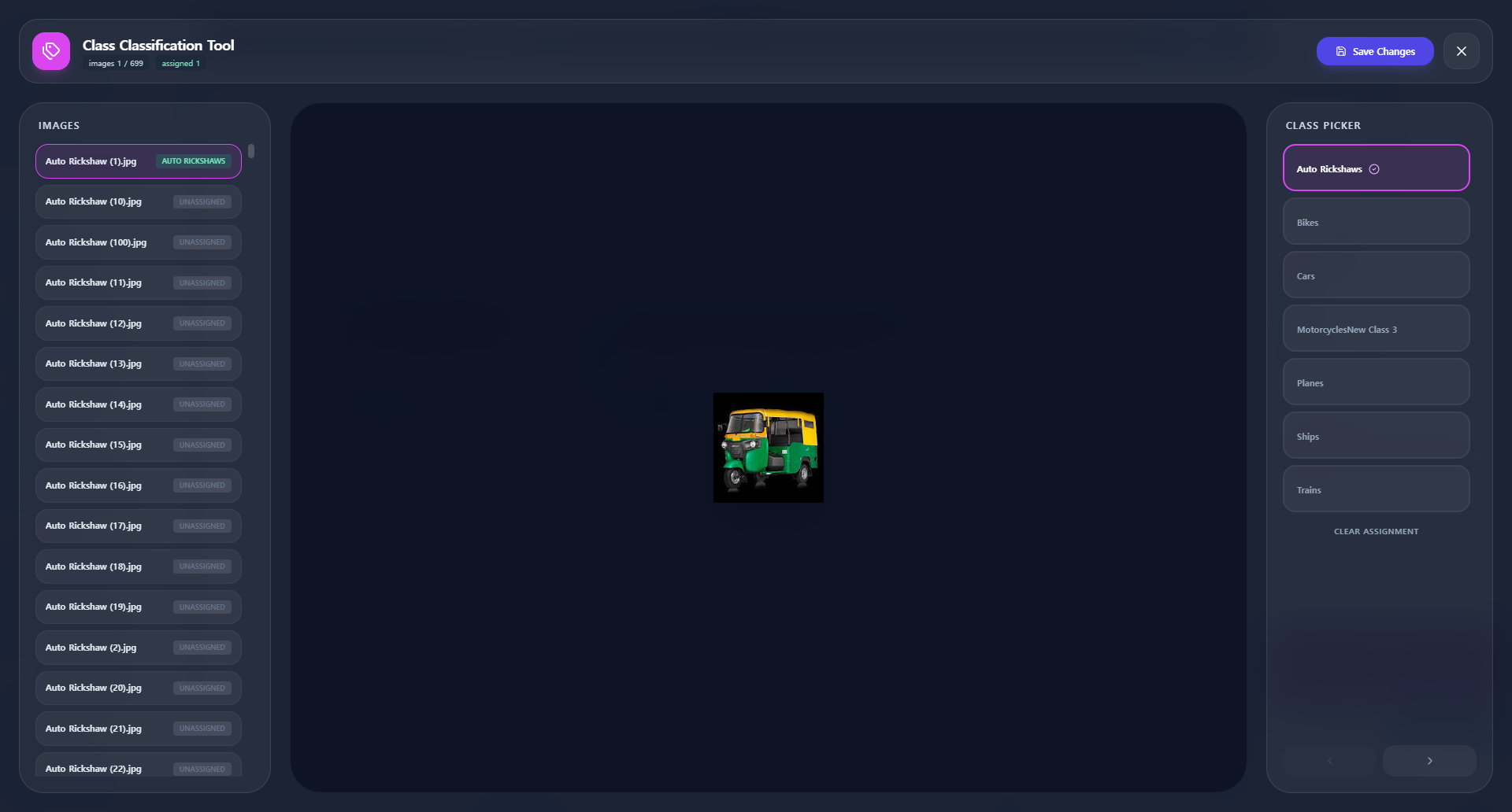 Labeling Interface View