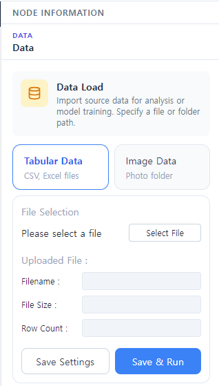 Select File & Save Run